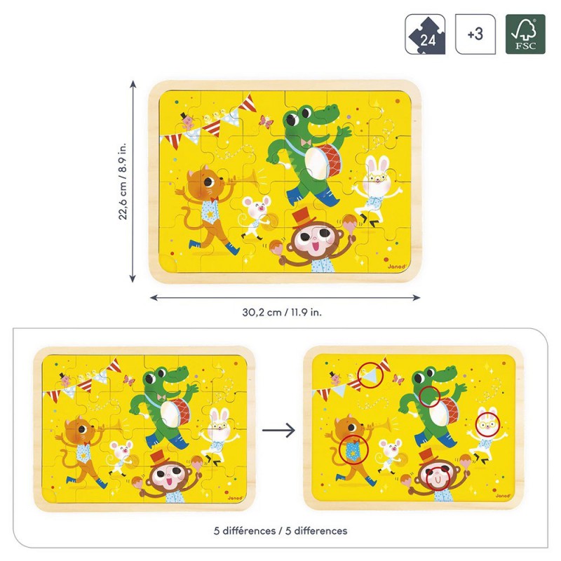Janod, Partytime, 24 stukjes puzzel