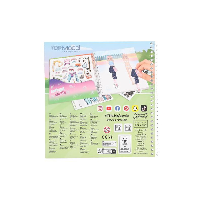 TOPModel, Dress Me Up Stickerboek Sport 13808