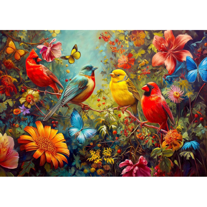 Chirps and Flutters Enjoy Puzzle 1000stukjes  Afm. 48x68cm