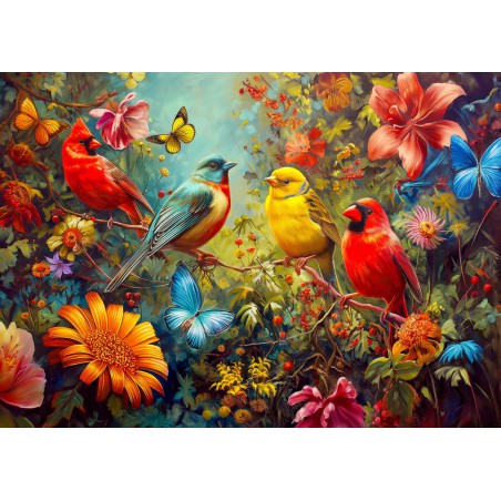 Chirps and Flutters Enjoy Puzzle 1000stukjes Afm. 48x68cm Chirps and Flutters Enjoy Puzzle 1000stukjes Afm. 48x68cm