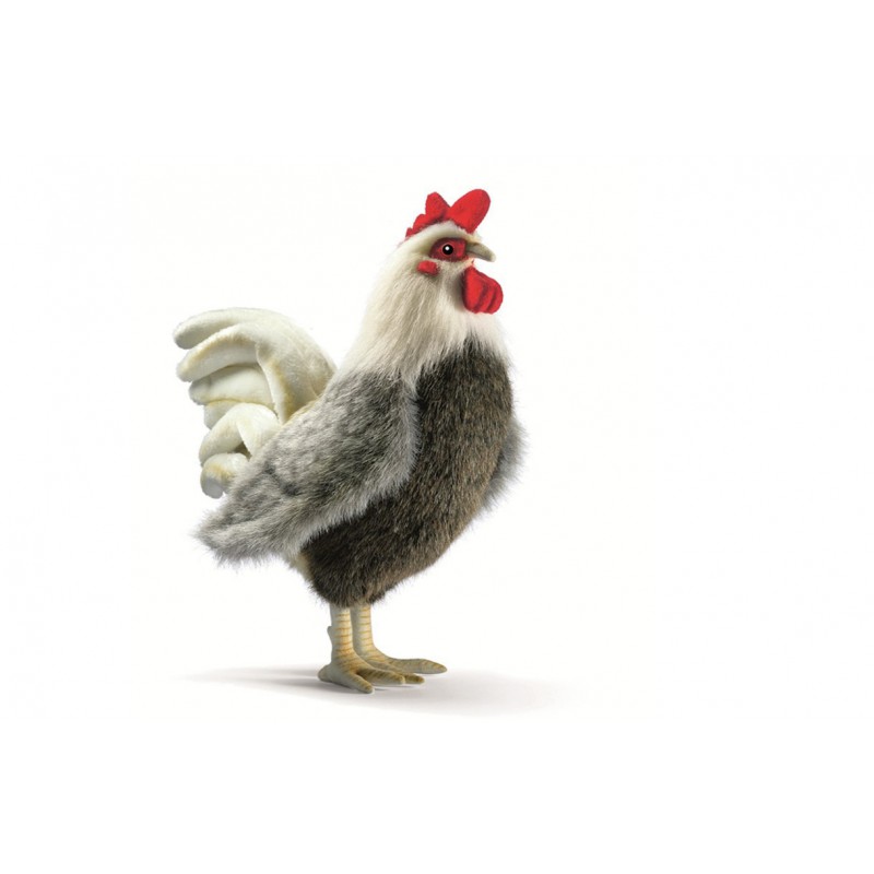 Haan wit/lichtbruin, 28cm - Hansa Creation