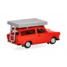 Trabant 601 S Universal + daktent (rood) 1:87, Herpa