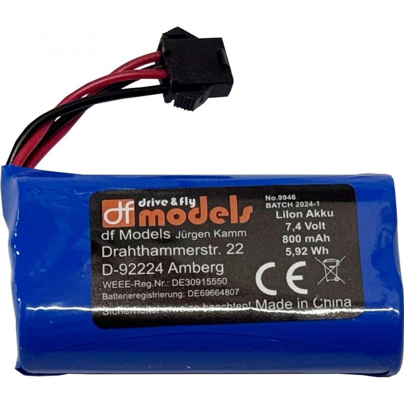 Li Ion Akku 7,4 Volt 800 mAh, DF Models