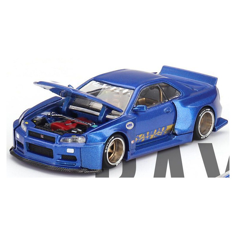 Nissan Skyline GT-R (R34) Kaido Works Shinjuku V2 '99 1:64, Mini GT