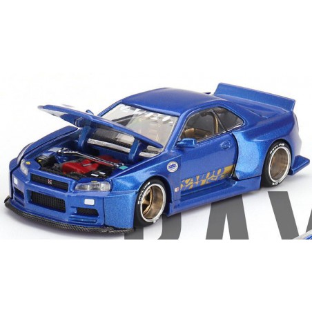 Nissan Skyline GT-R (R34) Kaido Works Shinjuku V2 '99 1:64, Mini GT