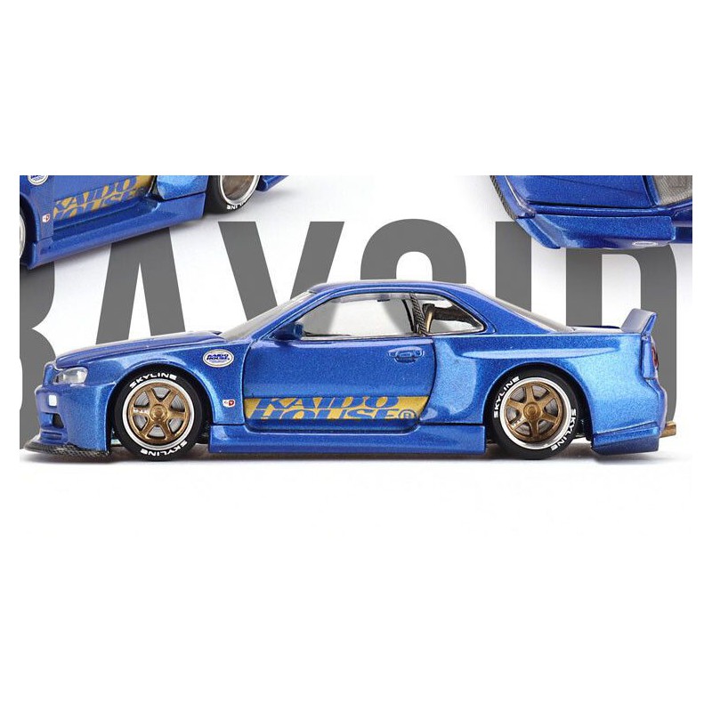 Nissan Skyline GT-R (R34) Kaido Works Shinjuku V2 '99 1:64, Mini GT