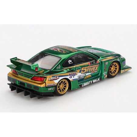 Nissan Silvia 515 LB-Super Silhouette Fausto Racing '24(Groen)1:64, Mini GT