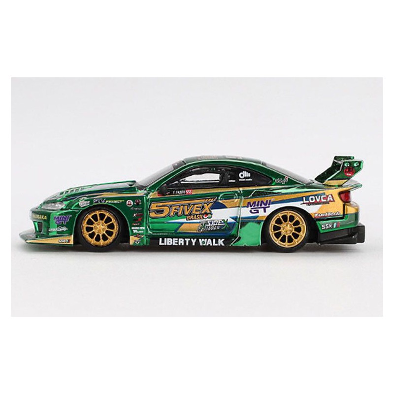 Nissan Silvia 515 LB-Super Silhouette Fausto Racing '24(Groen)1:64, Mini GT