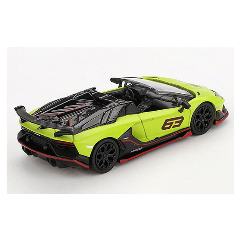 Lamborghini Aventador SVJ 63 Roadster Verde Shock Nr.63 '22(Neon Groen) 1:64, Mini GT