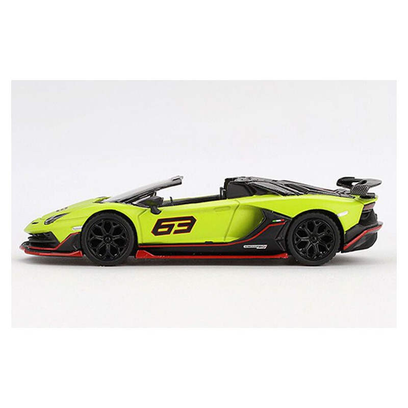 Lamborghini Aventador SVJ 63 Roadster Verde Shock Nr.63 '22(Neon Groen) 1:64, Mini GT