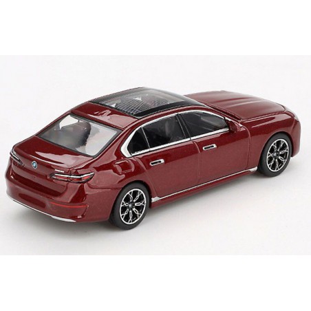 BMW I7 Xdrive E60 '23, rood (Aventurin Red) 1:64, Mini GT