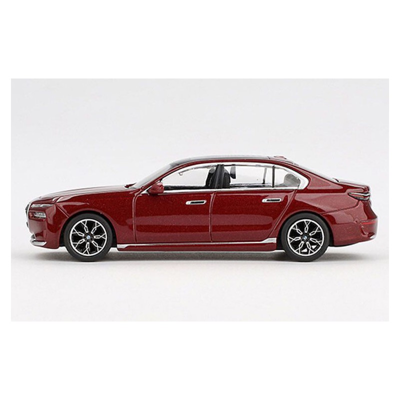 BMW I7 Xdrive E60 '23, rood (Aventurin Red) 1:64, Mini GT