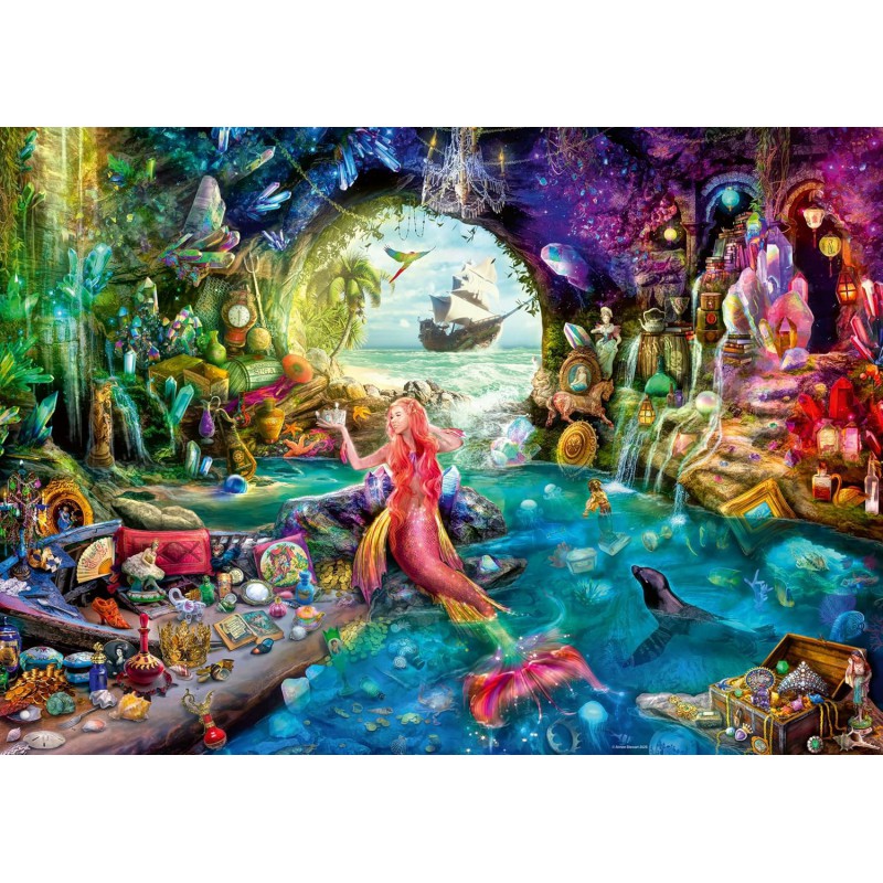 1000stukjes puzzel Ravensburger Mermaids treasure