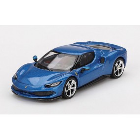 Ferrari 296 GTB '24, blauw (Blu Corsa),1:64, BBR Models