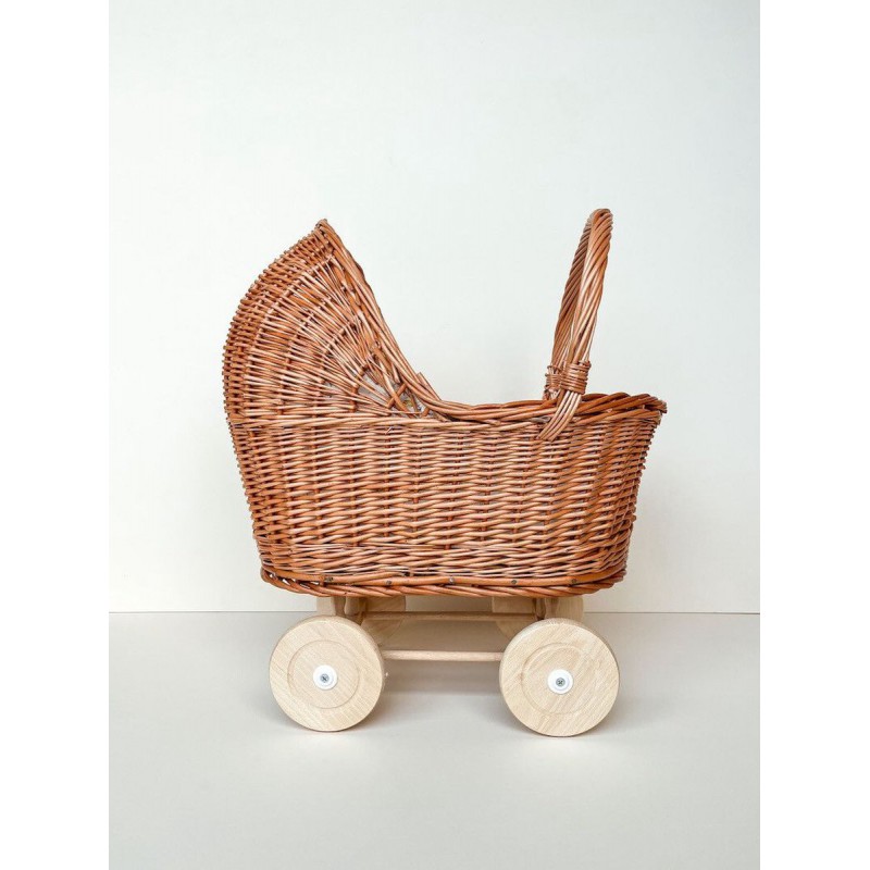 Rieten poppenwagen Retro flowers, Hollie