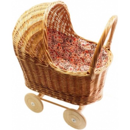 Rieten poppenwagen Retro flowers, Hollie Rieten poppenwagen Retro flowers, Hollie