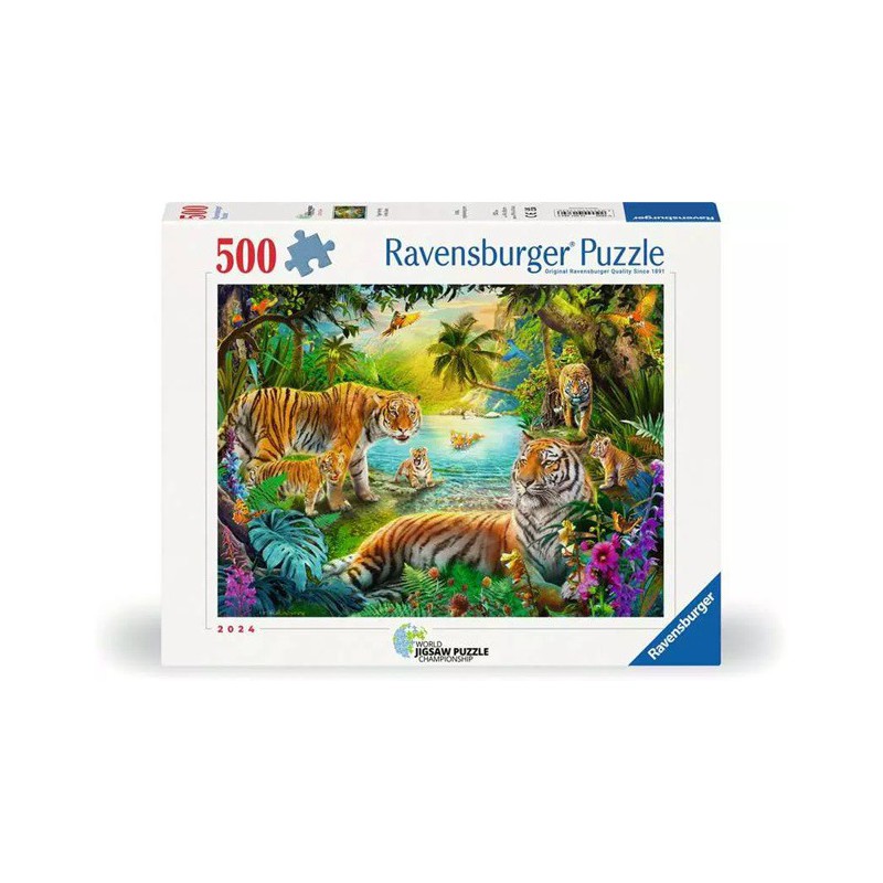 Tiger Family in the Oasis, 500 stukjes Ravensburger
