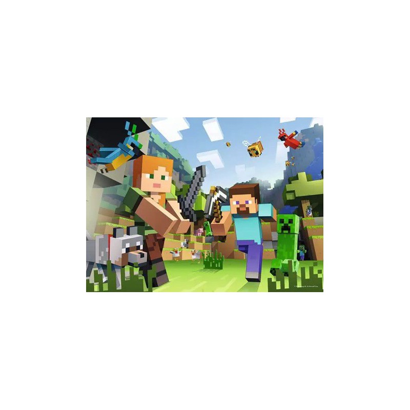 Minecraft 100 extra grote  stukjes puzzel Ravensburger