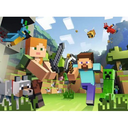 Minecraft 100 extra grote stukjes puzzel Ravensburger Minecraft 100 extra grote stukjes puzzel Ravensburger