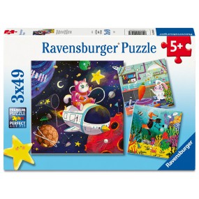 Animal explorers puzzel 3x49stukjes ravensburger