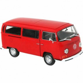 Volkswagen T2a 1972 (Rood), 1:24, Welly
