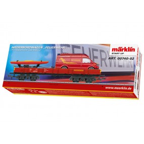 Märklin-H0, Lage bakwagen Brandweer, 00740-02