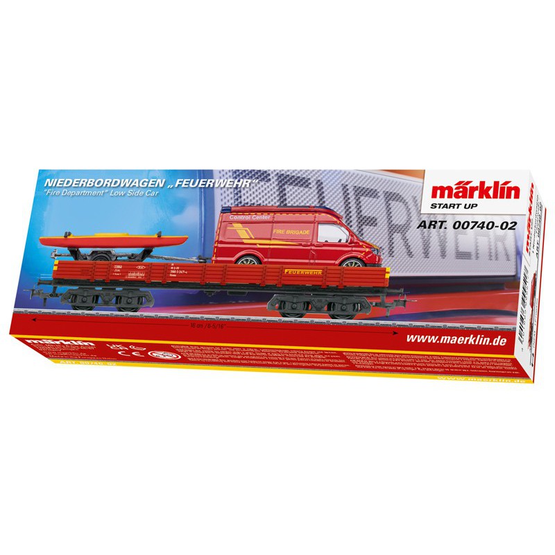 Märklin-H0, Lage bakwagen Brandweer, 00740-02