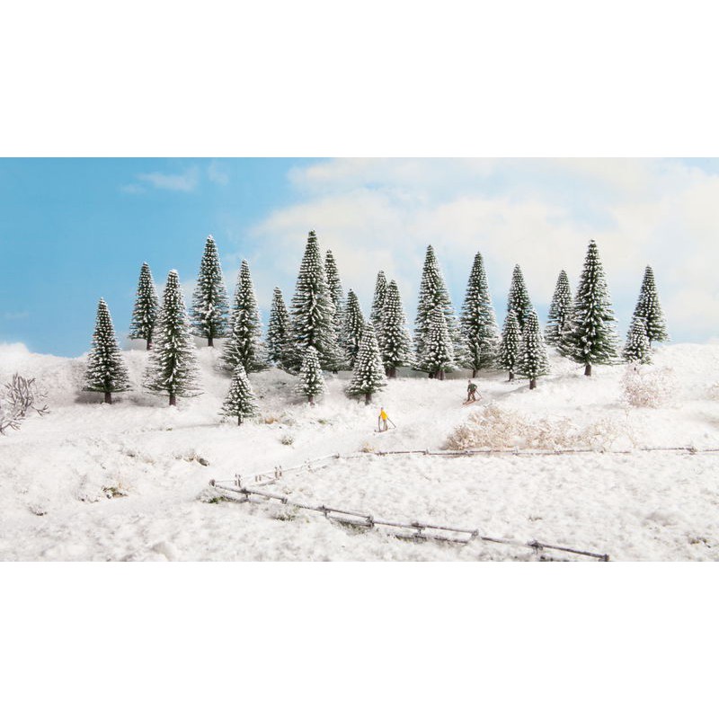 Besneeuwde Dennen 25 stuks 5-14 cm, Noch, 26828
