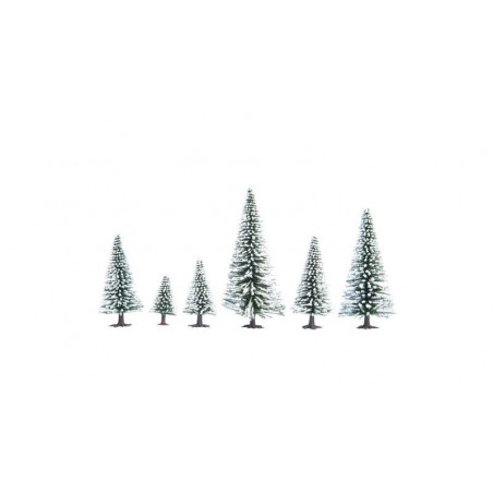 Besneeuwde Dennen 25 stuks 5-14 cm, Noch, 26828