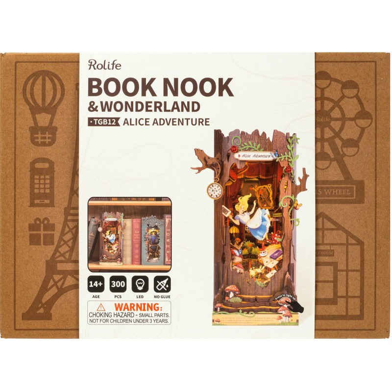 Book Nook, Alice adventure, Fall into wonderland, Rolife