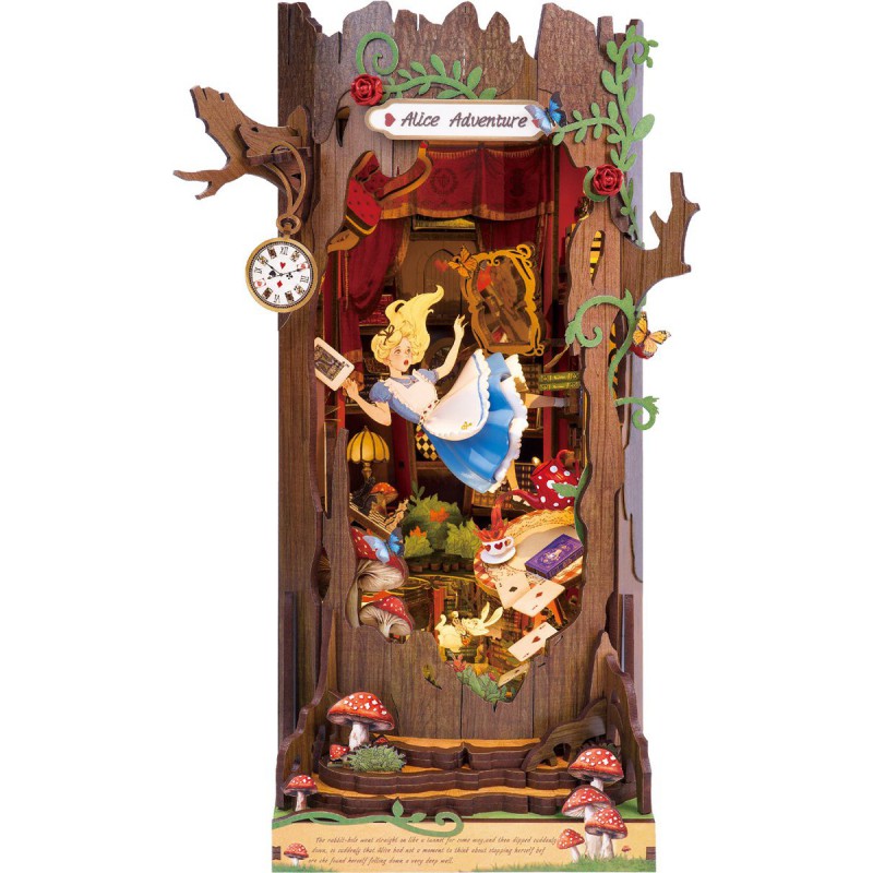 Book Nook, Alice adventure, Fall into wonderland, Rolife