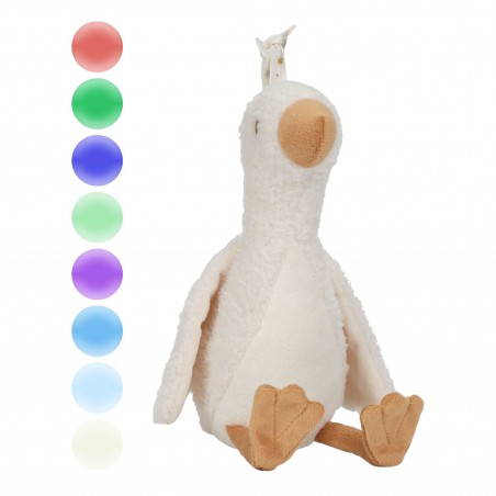 Knuffelgans Licht & Geluid, Little Goose - Little Dutch