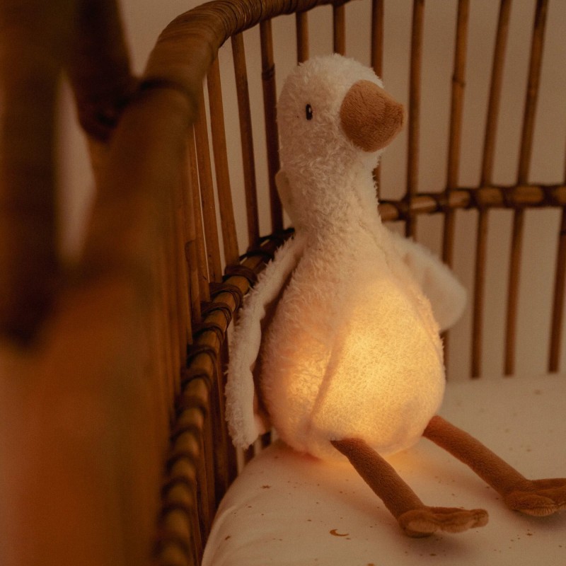 Knuffelgans Licht & Geluid, Little Goose - Little Dutch