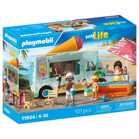 Playmobil My Life - 71904 IJscowagen met surfshop Playmobil My Life - 71904 IJscowagen met surfshop