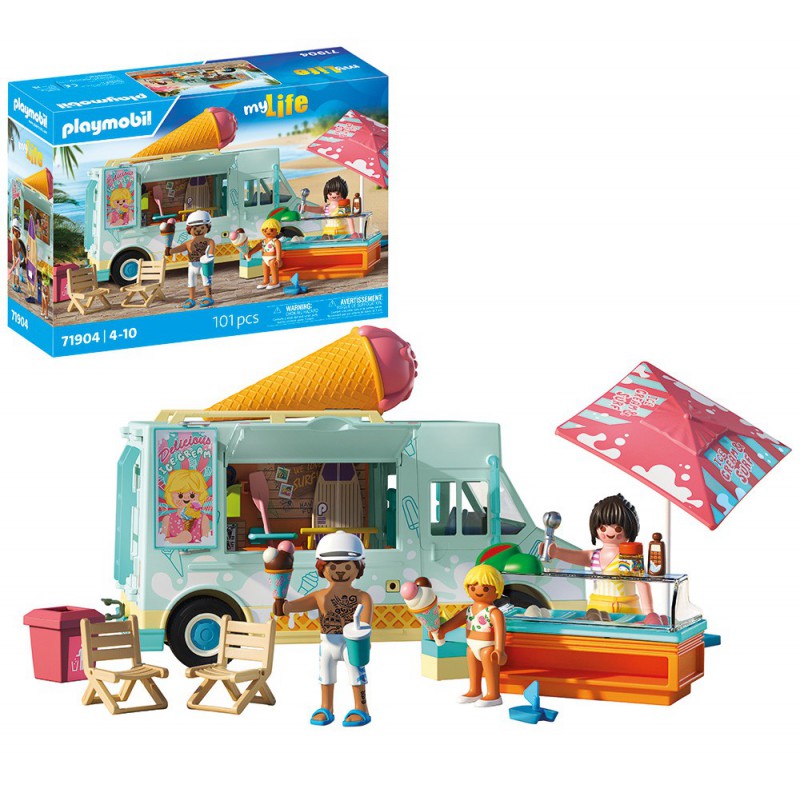 Playmobil My Life - 71904 IJscowagen met surfshop