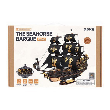 The Seahorse Barque, DIY mechanisch houtwerk, Rokr The Seahorse Barque, DIY mechanisch houtwerk, Rokr