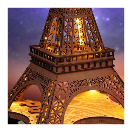 Night of the Eiffel Tower, DIY mechanisch houtwerk, Rolife Night of the Eiffel Tower, DIY mechanisch houtwerk, Rolife
