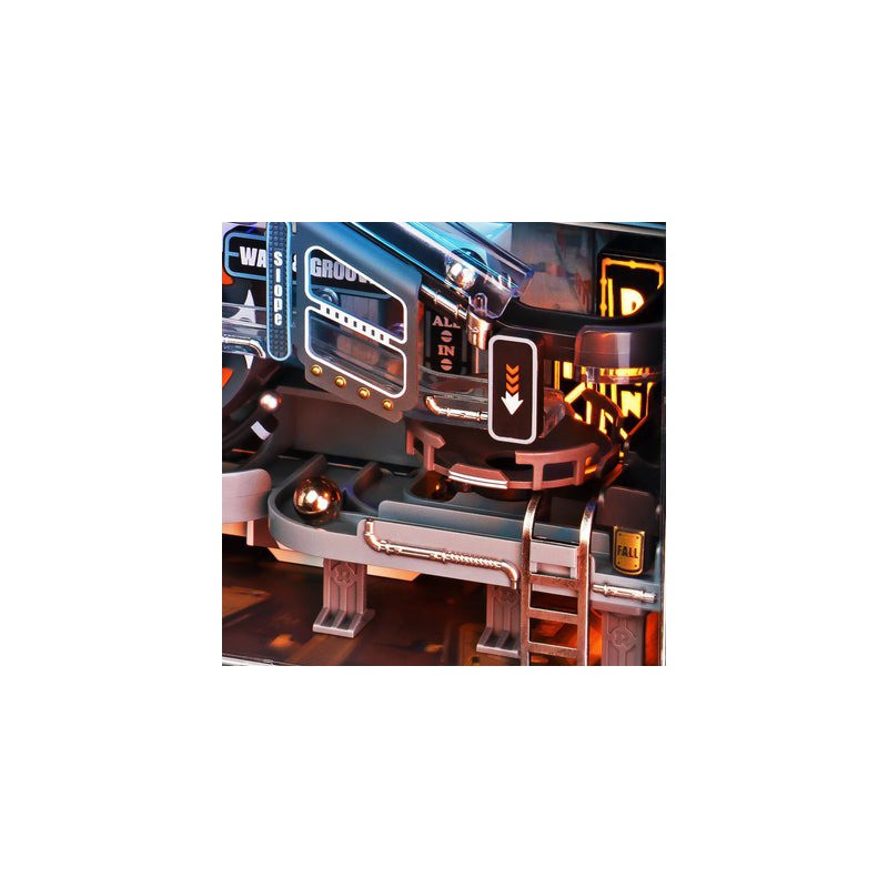 Marble Run The Last City, DIY mechanisch houtwerk knikkerbaan, Rokr