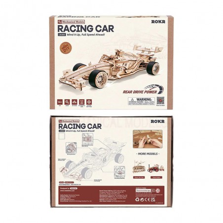 Racing Car, DIY mechanisch houtwerk, Rokr