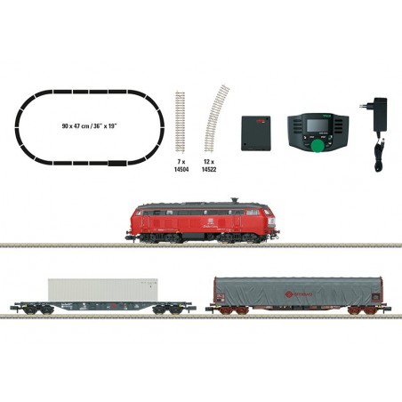 Minitrix-N, Digitale startset goederentrein Beton, 11161