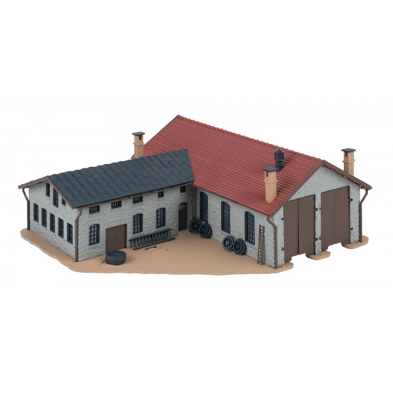 Locloods met Twee Stallen en Werkplaats, N 1:160, Faller
