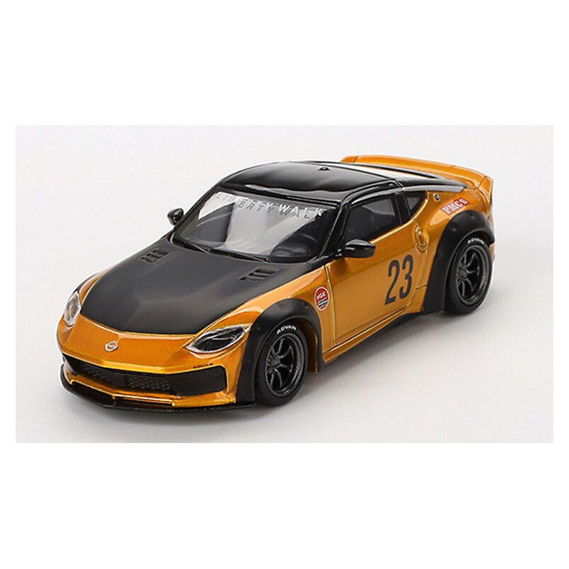 Nissan 400Z Liberty Walk Nation Works '24, (Goud) MiniGT (782)