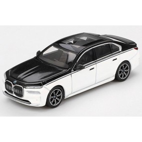 BMW I7 Xdrive (E60) '24, (Alpine Wit / Sapphire Zwart) MiniGT (959)