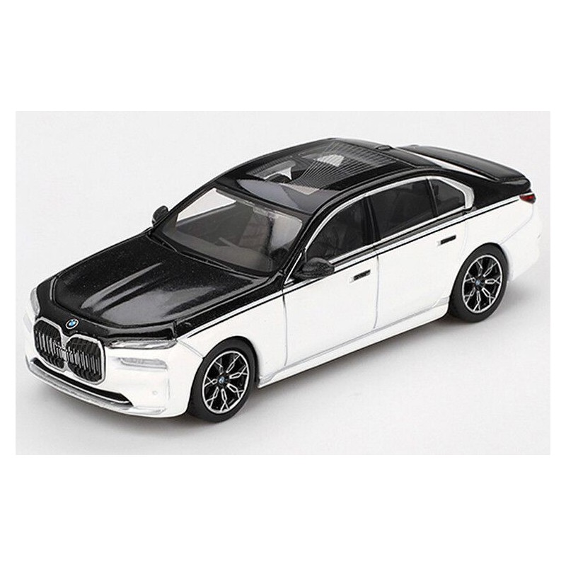 BMW I7 Xdrive (E60) '24, (Alpine Wit / Sapphire Zwart) MiniGT (959)