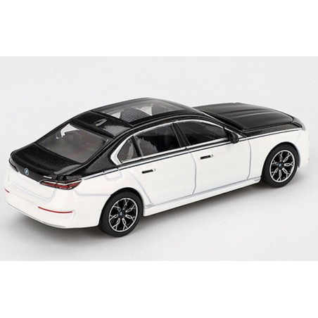 BMW I7 Xdrive (E60) '24, (Alpine Wit / Sapphire Zwart) MiniGT (959)
