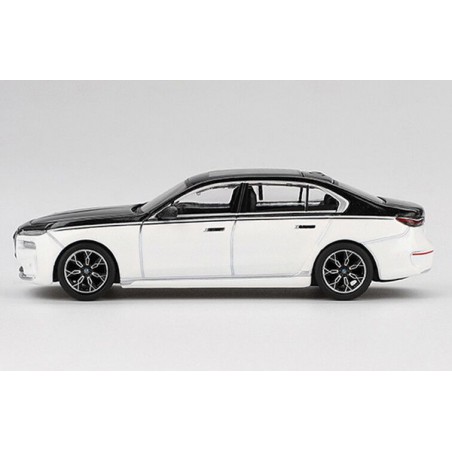 BMW I7 Xdrive (E60) '24, (Alpine Wit / Sapphire Zwart) MiniGT (959)