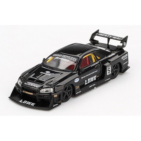 Nissan Skyline ER34 Nissan LB-ER34 Super Silh. '24, (Zwart) MiniGT (844)