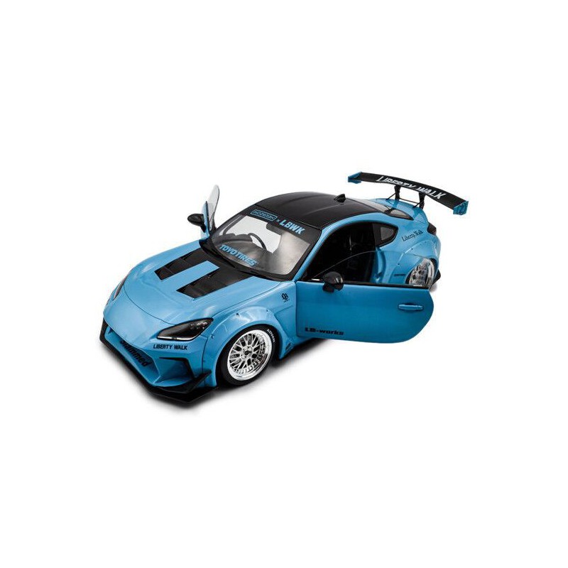 Toyota GR86 Liberty Walk body kit '24, (Blauw) - 1:18 - Solido