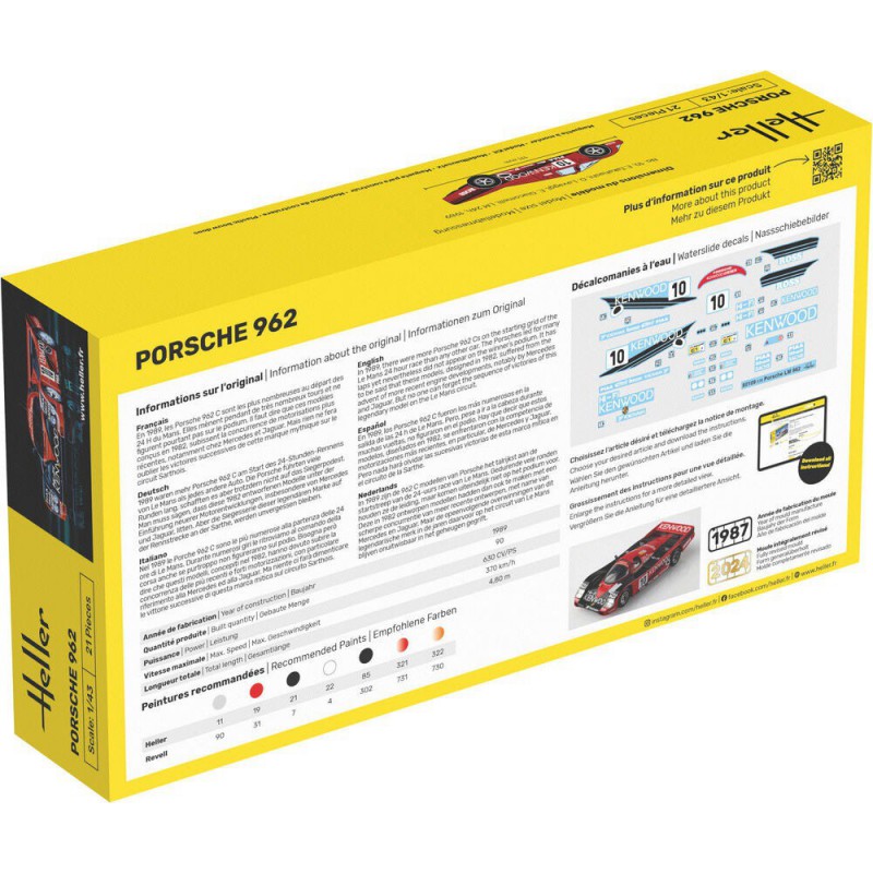Porsche 962, Starter 1:43, Heller