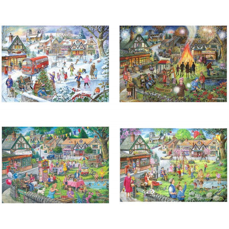 Seasons on the green, House of puzzles 4x500 stukjes